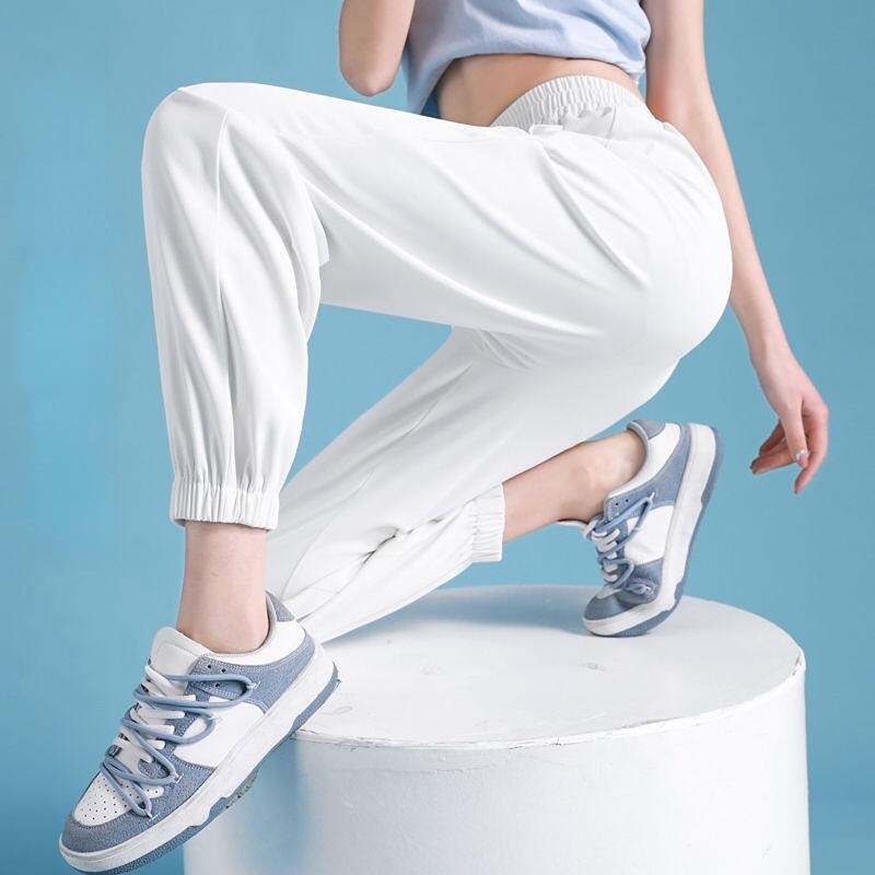 Quần Baggy Lưng Cao Ống Rộng Phong Cách Hàn Quốc Cho Nữ