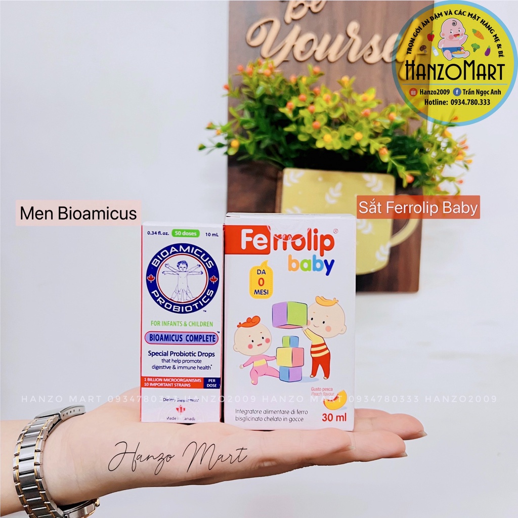 Sắt Ferrolip Baby dạng siro cho bé vị đào thơm ngon lọ 30 mL