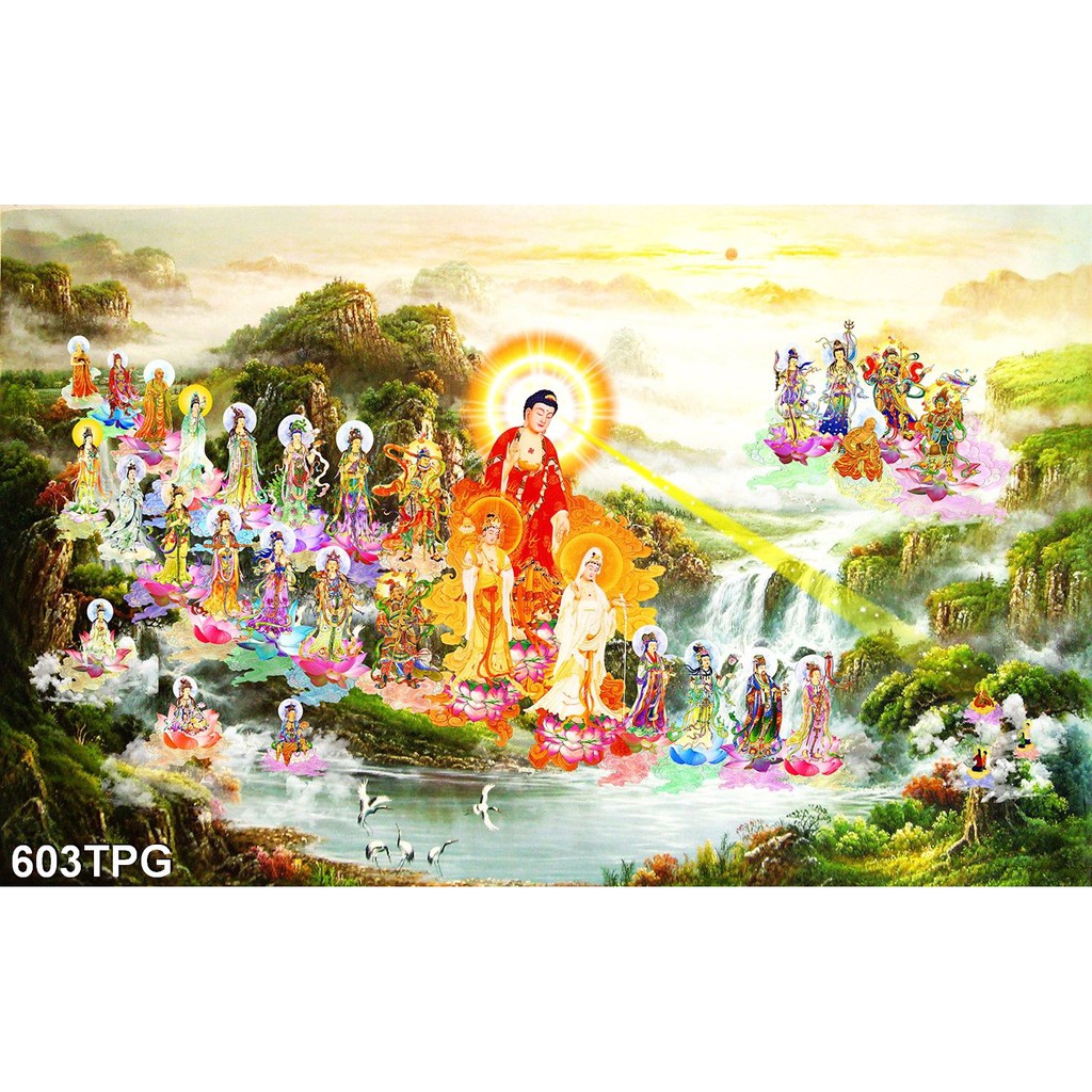 TRANH DÁN TƯỜNG HÌNH PHẬT, TRANH DÁN PHÒNG THỜ, TRANH QUAN ÂM, TRANH THỜ PHẬT