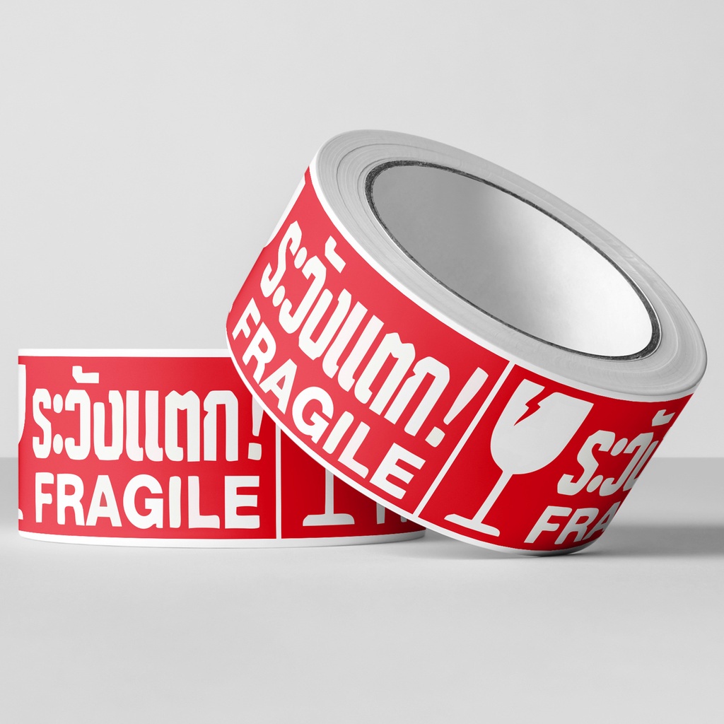 Idopackage- (STK-Beware Of Breakage) Sticker Roll 'Beware Of Breakage' 250 Miếng / Cuộn Size 2.5x4.5