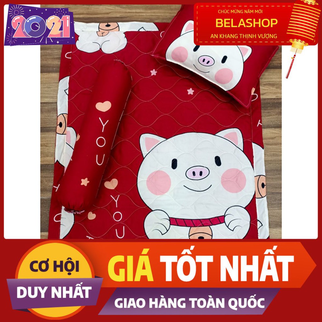 [Free ship-Xả kho cắt lỗ]Set chăn gối cho bé 5 món,sẵn hàng tp HCM,chát chọn mẫu-heo đỏ to