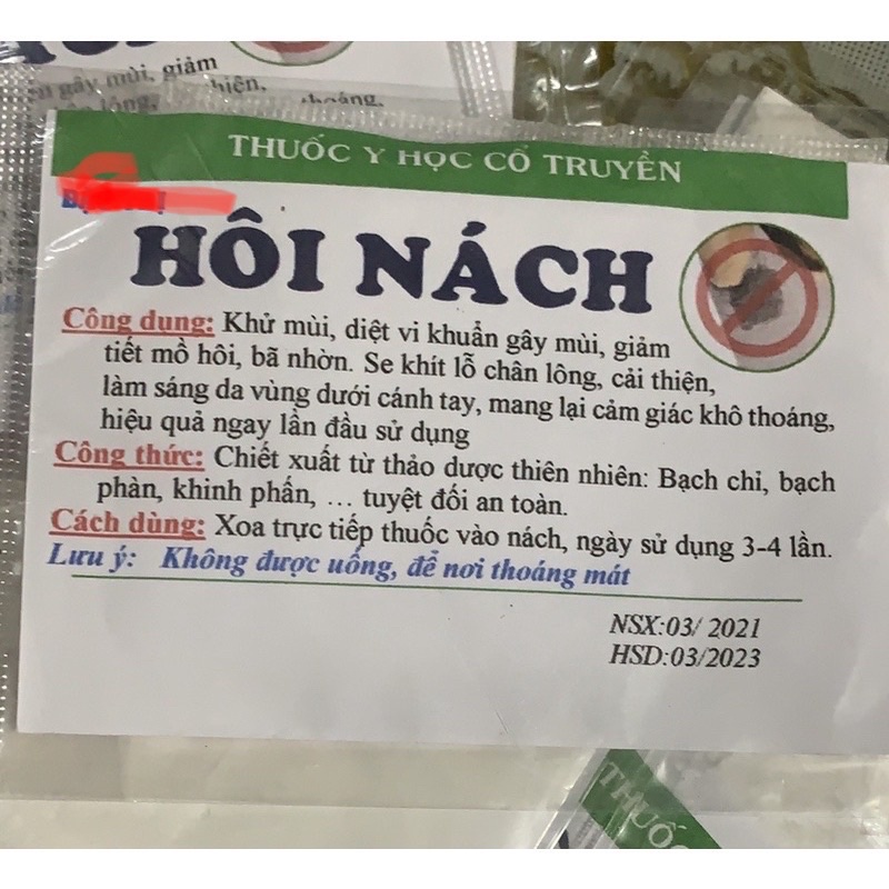 Nam dược giải quyết triệt để bệnh hôi nách