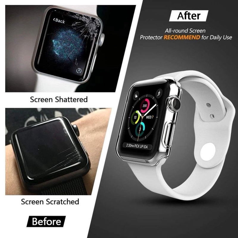 Ốp bọc đồng hồ bằng TPU trong suốt bảo vệ Apple Iwatch 2/3/4 Series 38MM/40MM/42MM/44MM