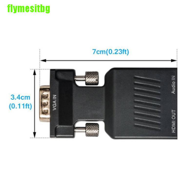 Bộ chuyển đổi ổ cắm 1080P VGA sang đầu cắm HDMI kèm dây cáp âm thanh | WebRaoVat - webraovat.net.vn