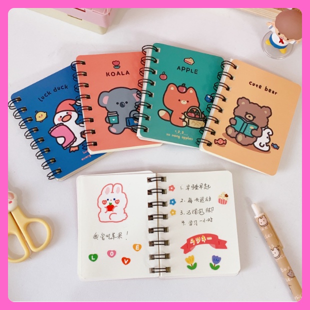 Sổ ghi chú mini dễ thương chủ đề thú cưng kích thước a7 cầm tay - Vở học sinh cute quà tặng xinh giá rẻ