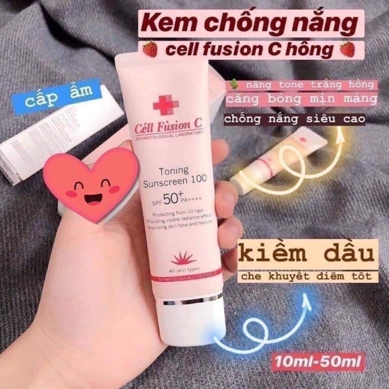 Kem Chống Nắng Cho Mọi Loại Da Cell Fusion C Toning Sunscreen 100 SPF50+/PA+++