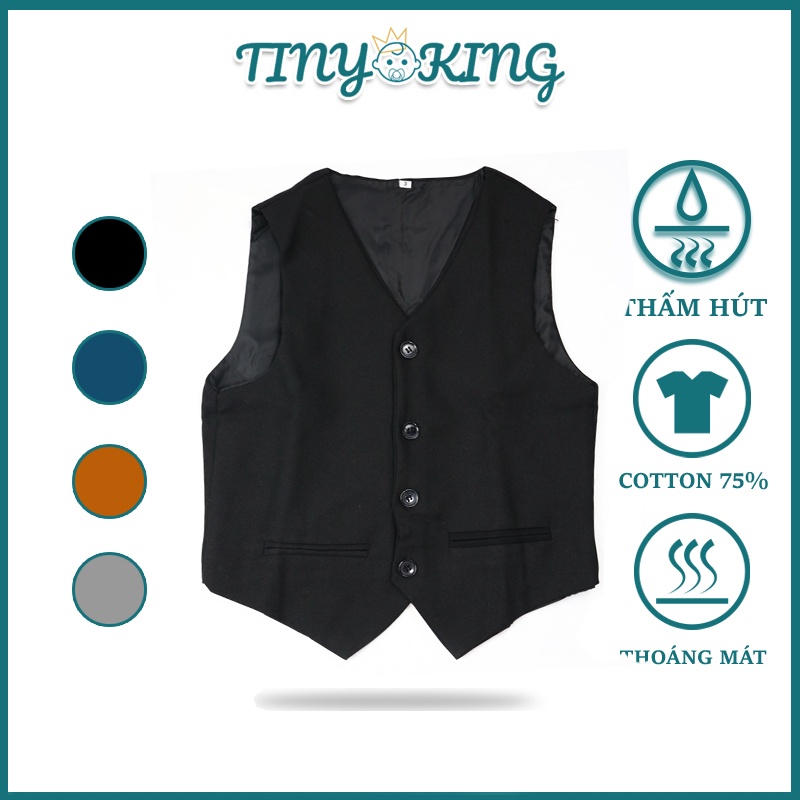 Bộ quần áo gile-áo sơ mi - com lê, đồ bộ Tinyking cho bé - Bộ vest gile cho bé Z11