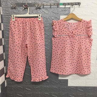 (Hỏa Tốc) Size 2 (50-55kg) Bộ Lụa Đồ Bộ Mặc Nhà quần Lửng Tổng hợp mẫu Chấm Bi / Cổ Sen / Viền Tà / Caro  ShopThanhThanh