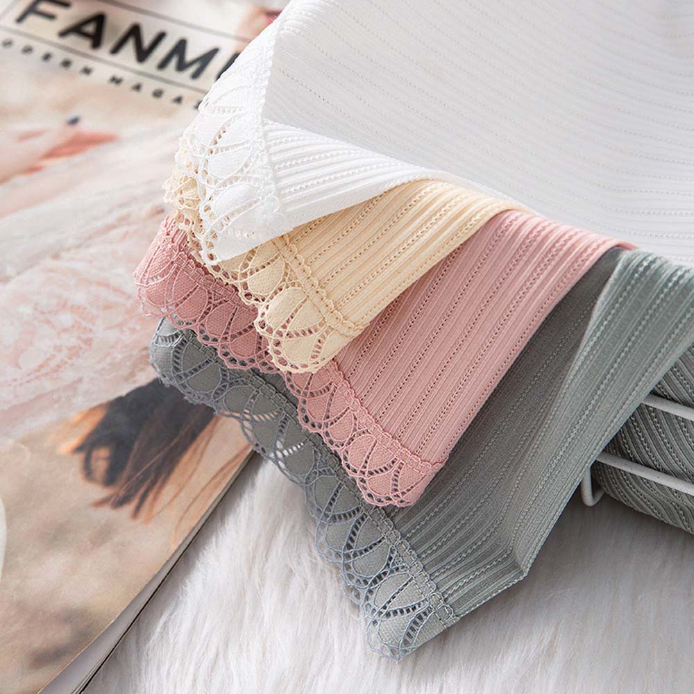 Quần Lót Boxer Vải Lụa Lạnh Mỏng Phối Ren Màu Sắc Ngọt Ngào Thoáng Khí Chống Cháy Nổ An Toàn Cho Nữ | BigBuy360 - bigbuy360.vn