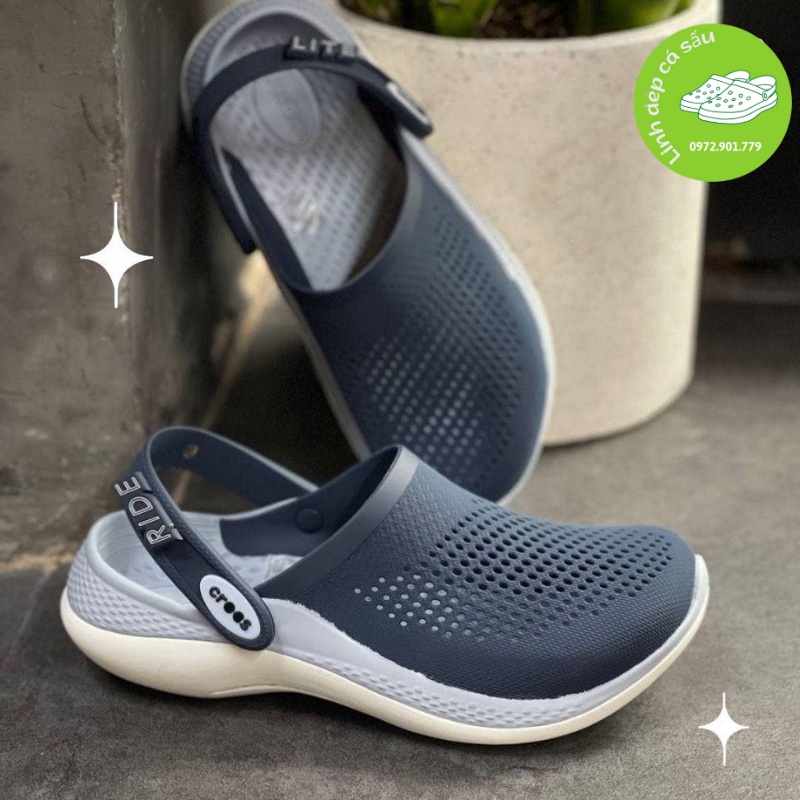 Dép sục cross 360 literide clog màu navy hàng xịn, full box