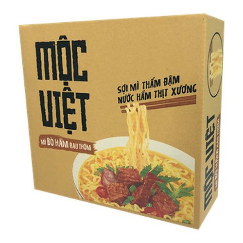 Mì Mộc Việt bò hầm rau thơm 75g x thùng 30 gói