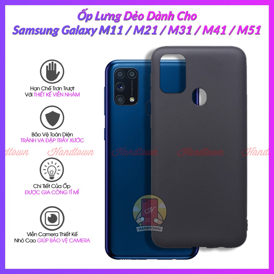 Ốp lưng Samsung Galaxy M11 / M21 / M31 / M41 / M51 Silicon Dẻo Đen Và Trong Suốt