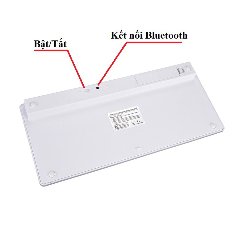 Bàn Phím Không Dây Bluetooth 5.0 Siêu Mỏng Tương Thích Đa Thiết Bị Laptop, Smart TV, điện thoại, máy tính bảng