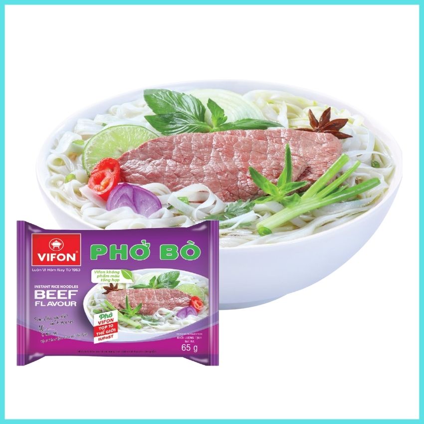 Phở bò và Phở gà VIFON thùng 30 gói 65g MPVF01-Thương hiệu ACE-COOK