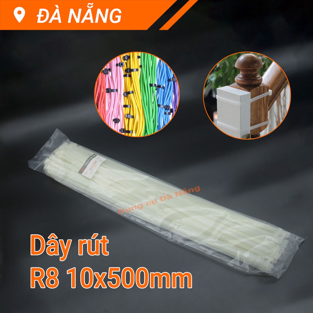 Dây rút nhựa màu trắng túi 100C