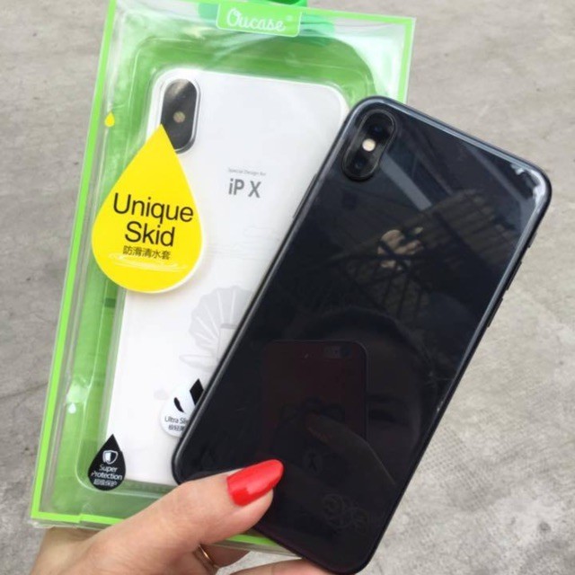 Ốp lưng iPhone X/XS OU Case silicon dẻo trong