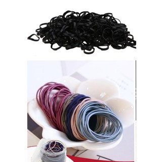 MS0057 COMBO 50 dây thun buộc tóc nhiều màu + 100 dây nịt co giãn