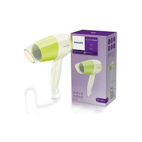 Sấy tóc Philips BHC015 - trọng lượng 300g, tay cầm có thể gấp gọn dễ dàng cho vào túi xách đi công tác, bảo hành 2 năm