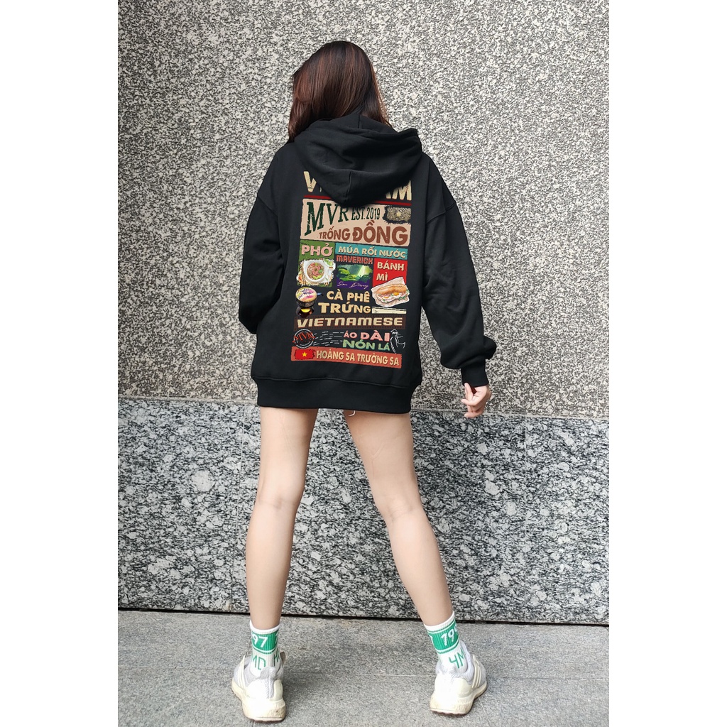 Áo khoác phượt khóa kéo zip hoodie tỉnh thành du lịch Việt Nam localbrand MVR Đà Lạt Sài Gòn Hà Nội Hạ Long Sa Pa