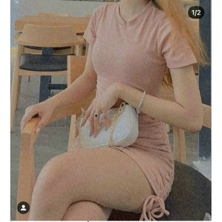 [Corn9] ĐẦM BODY ĐỎ RÚT DÂY