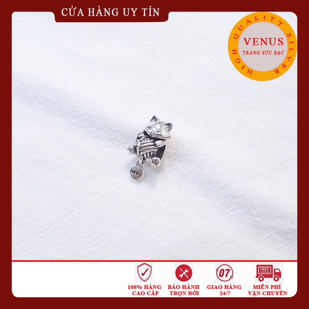 [Charm bạc 925 cao cấp] Charm bạc chú mèo- Mã sản phẩm VENUSMEO