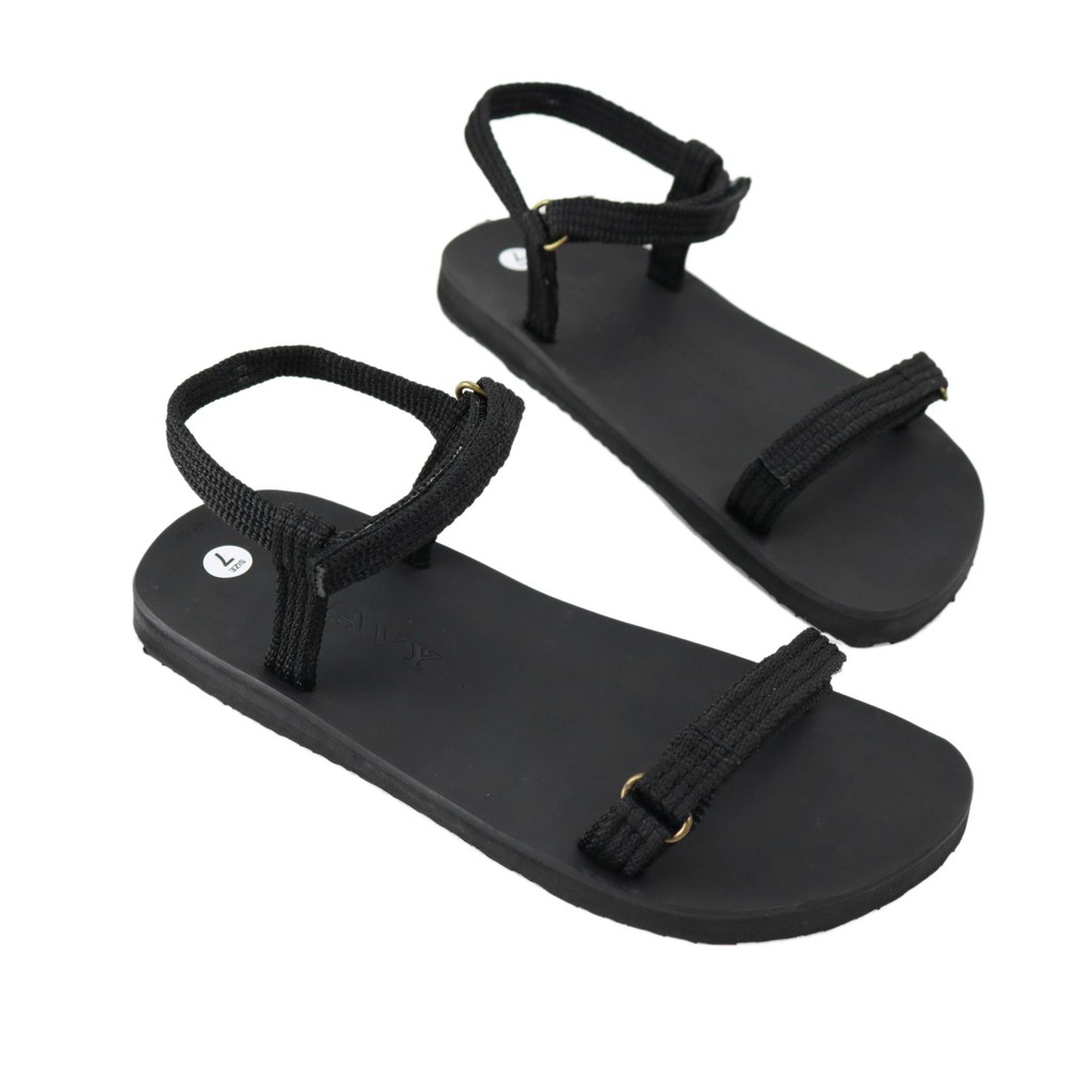 Sandal nữ quai ngang GIAVY, Xăng đan quai dù mềm, đế cao su chắc chắn, phom chuẩn ST789 màu đen và nâu