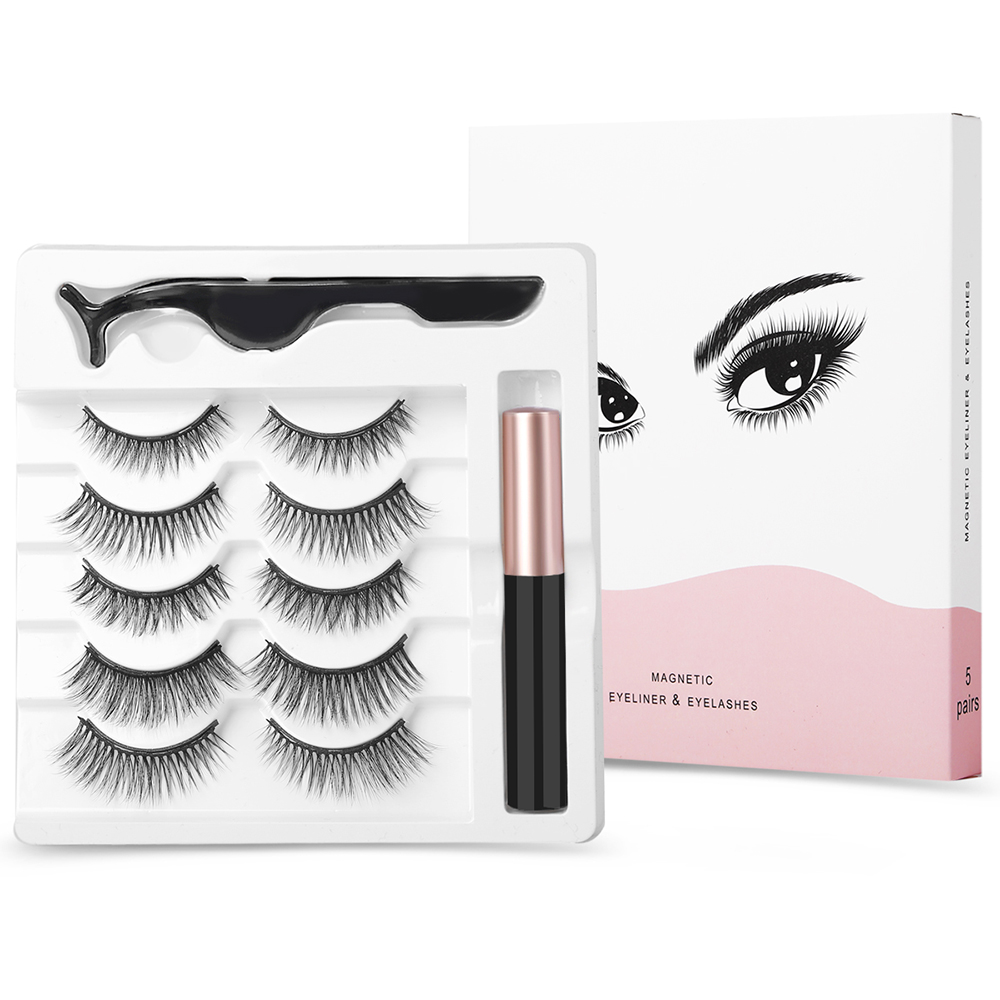 (Hàng Mới Về) Set 3 / 5 Cặp Lông Mi Giả Từ Tính Dùng Trang Điểm Tự Nhiên Cho Nữ