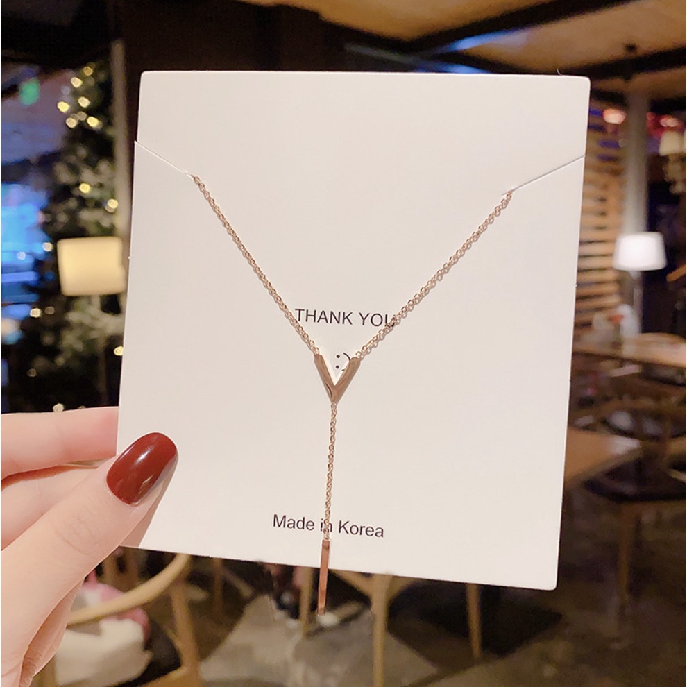 Dây chuyền Vòng cổ Chocker TITAN màu Rose Gold V (không đen gỉ) HALLA DC136