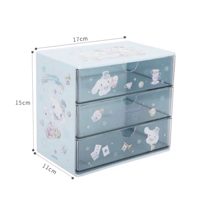 [Sẵn] Tủ nhựa 3 tầng Miniso cute