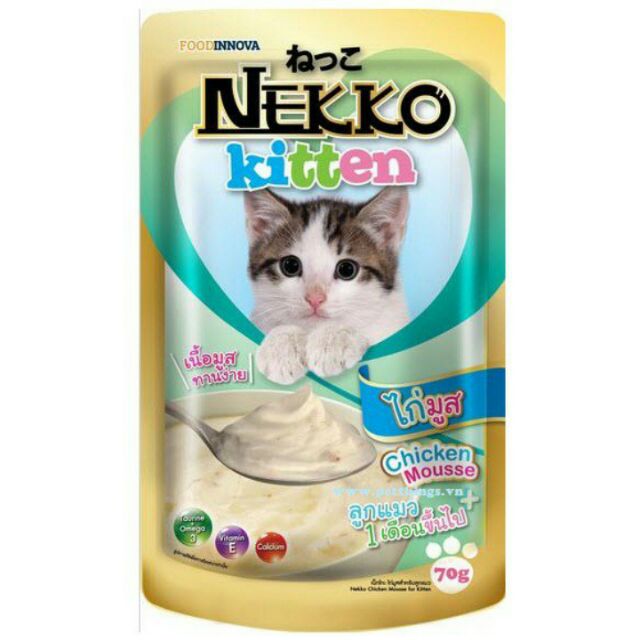 Pate Nekko kitten cho mèo con vị gà