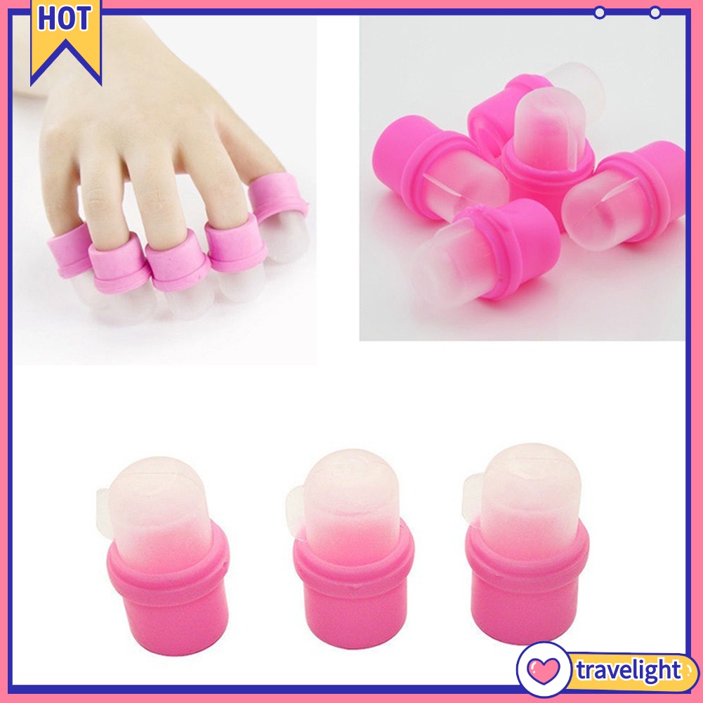 Set 10 Nắp Đậy Ủ Tháo Gel Móng Tay