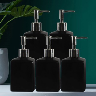 [COMBO 5] Bình đựng dầu gội sữa tắm 270 - 400ml dáng vuông bằng gốm sứ Bát Tràng (nhiều màu)