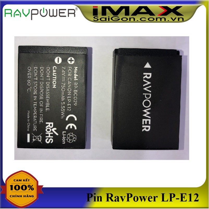 Pin máy ảnh RavPower cho Canon LP-E12