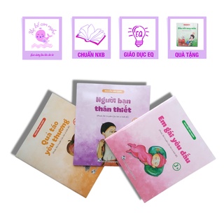 Combo 3 tập truyện tranh thiếu nhi, ehon, kỹ năng sống "Quả táo yêu thương", "Người bạn thân thiết", "Em gái yêu dấu"
