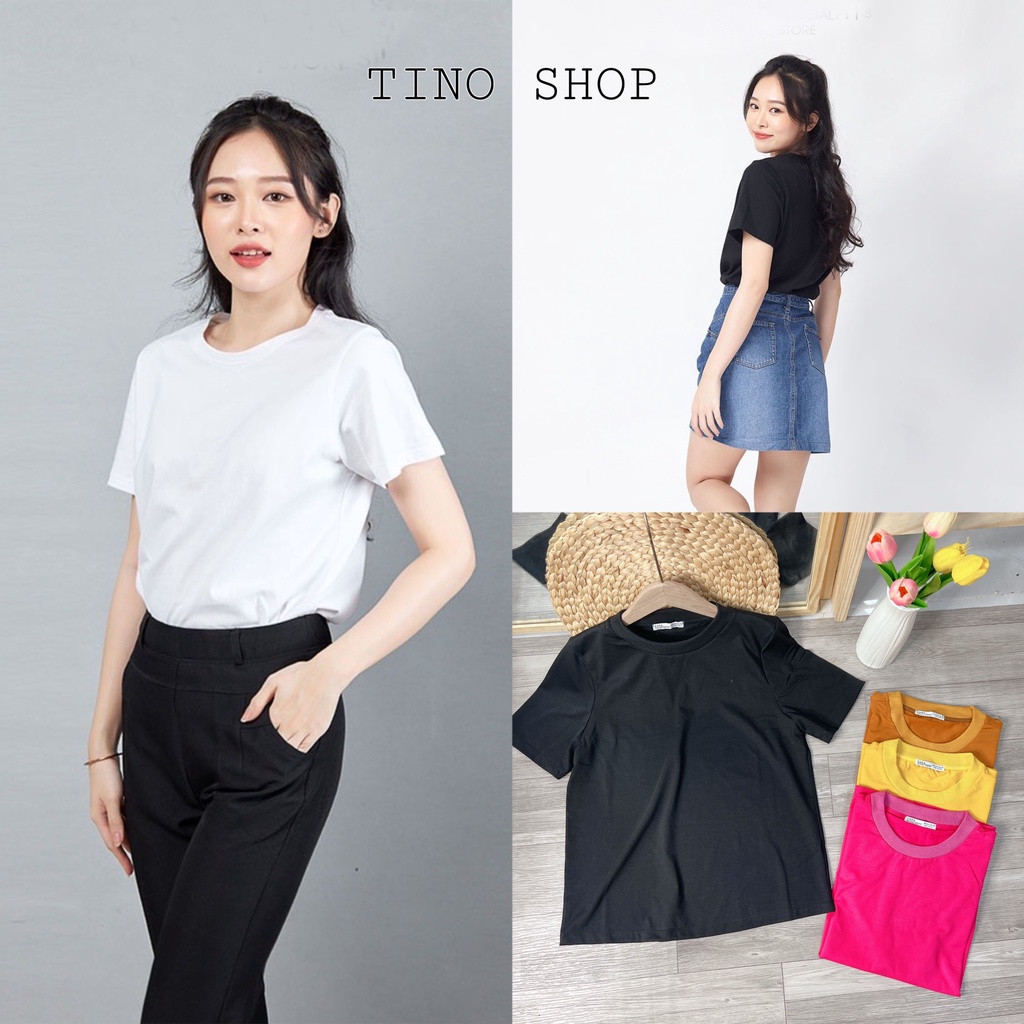 Áo Thun Trơn Unisex Duyên Dáng, Cá Tính Đủ Màu Sắc Chất Thun Cotton XIn Xò