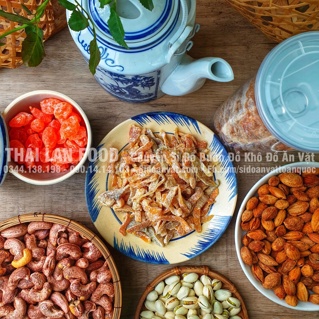 Quất Trần Bì (Vỏ Quýt) Sấy Cam Thảo Lon 500Gr