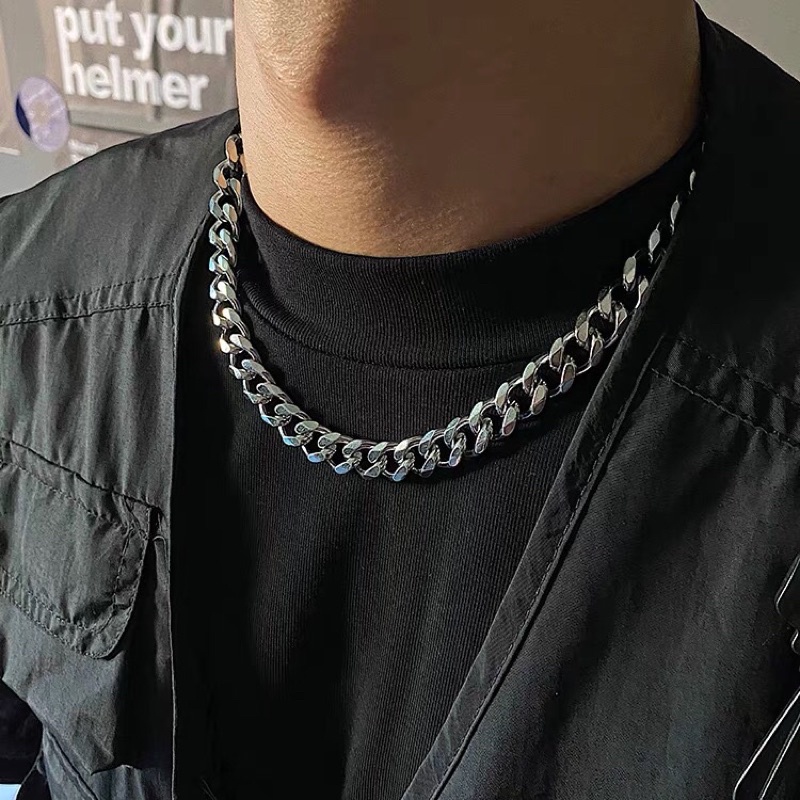 Dây chuyền thép titan trơn bóng vát cạnh không gỉ