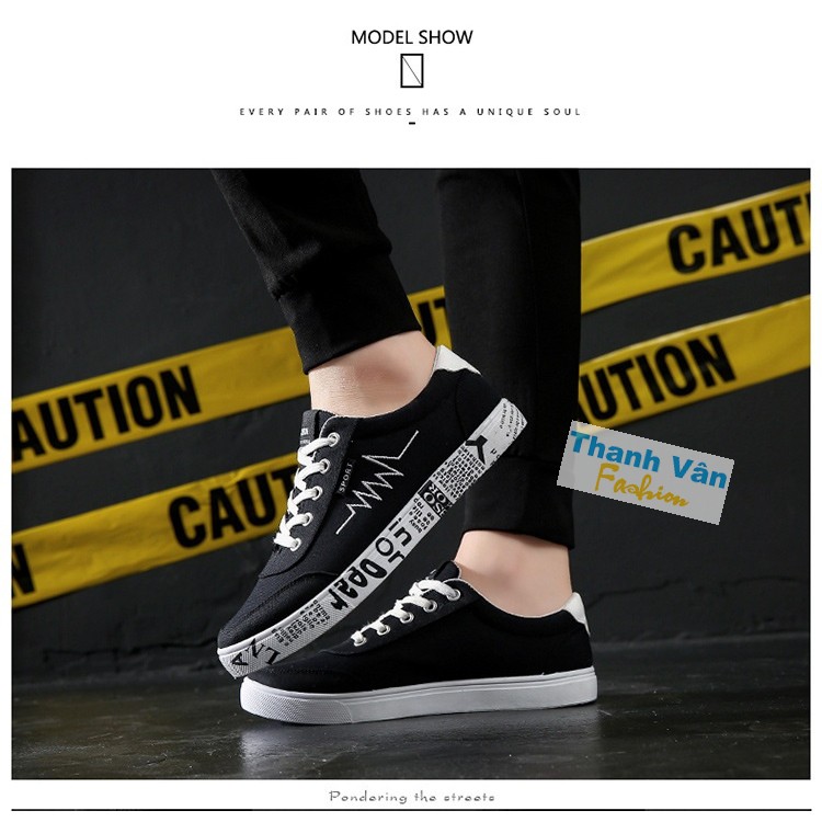 Giày nhịp tim nam phong cách graffiti độc đáo, size từ 39-44
