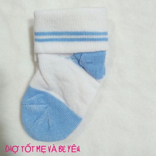 Vớ Chân Bé Sơ Sinh Mỏng Mịn (vớ kiểu cổ lật 0-6kg)