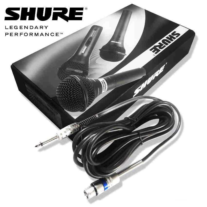 Micro Có Dây Karaoke SHURE SM-959 Full Box Tặng Kèm Bao Da - Mic Có Dây Cắm Loa Kẹo Kéo Siêu Hay