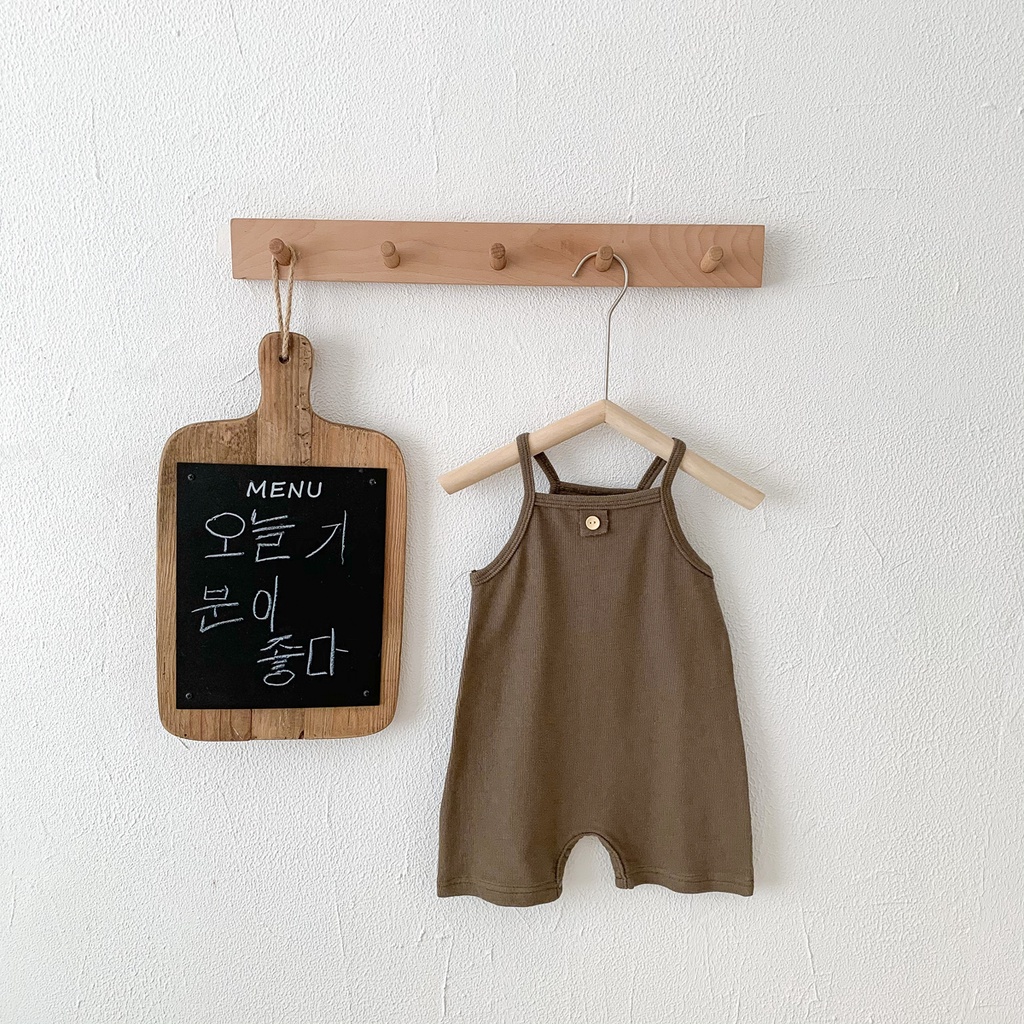 Bộ Áo Liền Quần Sát Nách Chất Liệu Cotton Thời Trang Mùa Hè Cho Bé