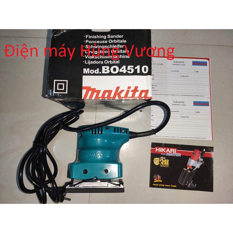 Máy chà nhám rung Makita BO4510, 200W, Made in Thái lan, dây dồng chịu nhiệt.