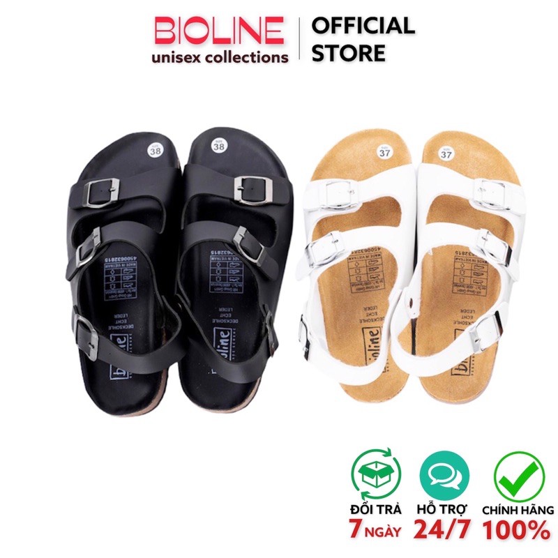 [DÉP CHỐNG NƯỚC] Dép đế trấu Bioline birken quai ngang da pu công nghiệp P02 - Bioline Official