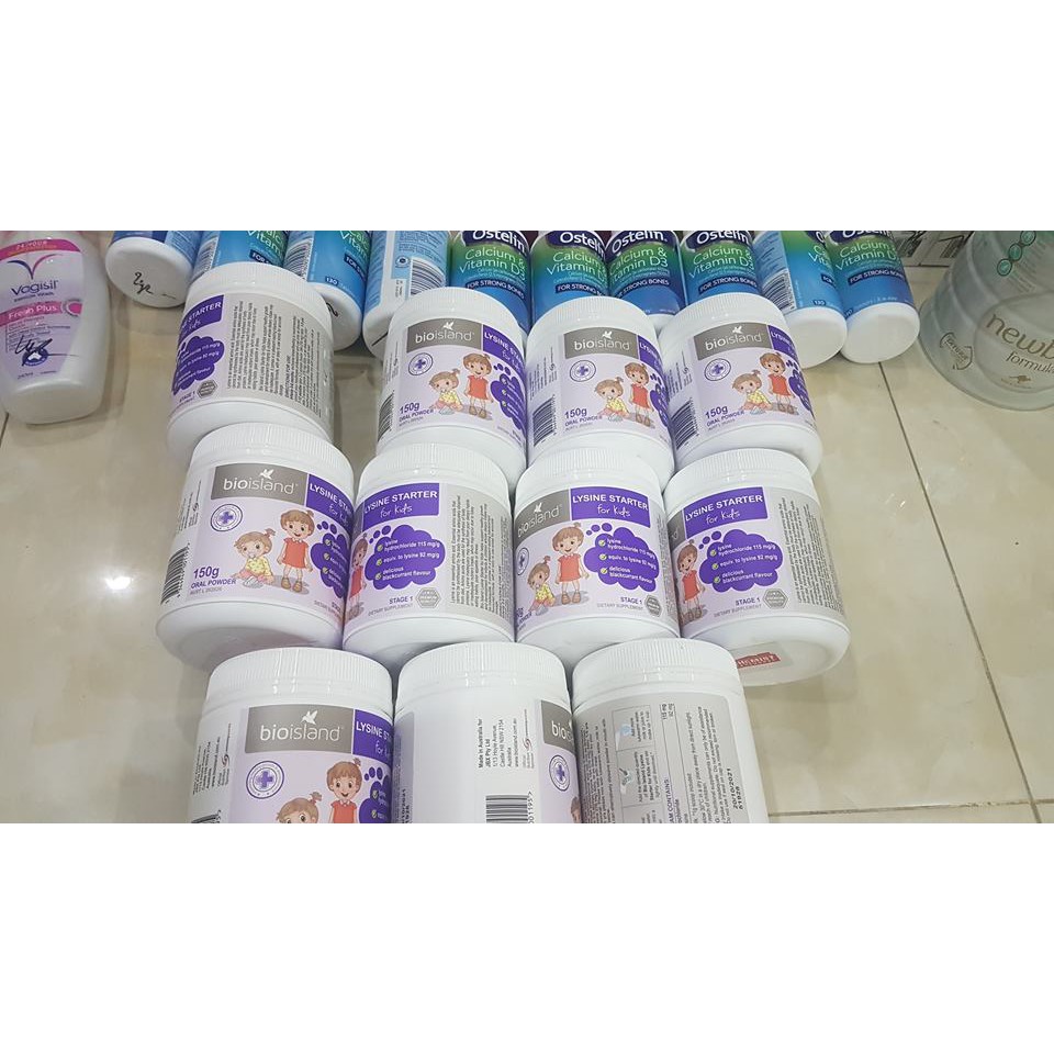 Bột Bổ Sung Lysine Bio Island Úc Tăng Chiều Cao Cho Trẻ Từ 0 Đến 6 Tuổi 150g