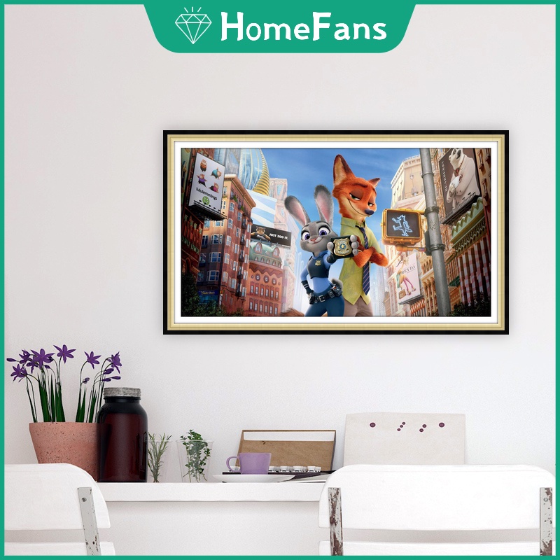 Bộ Tranh Đính Đá 5D Họa Tiết Hoạt Hình Disney Độc Đáo Kích Thước 50x30cm DIY Dùng Trang Trí Nhà Cửa