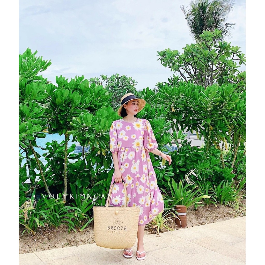 ĐẦM BẦU HOA NHÍ BAA3049 CHẤT ĐẸP