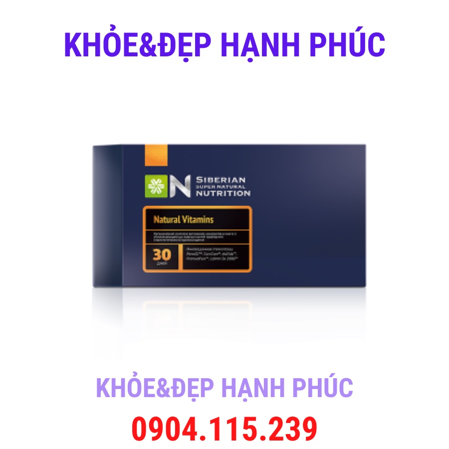 Siêu vitamin Siberi - Thực phẩm bảo vệ sức khỏe Siberian Super Natural Nutrition. Natural Vitamins – 30 túi (4v/1 túi)