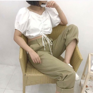 Áo dây rút cực xinh ngọc bích