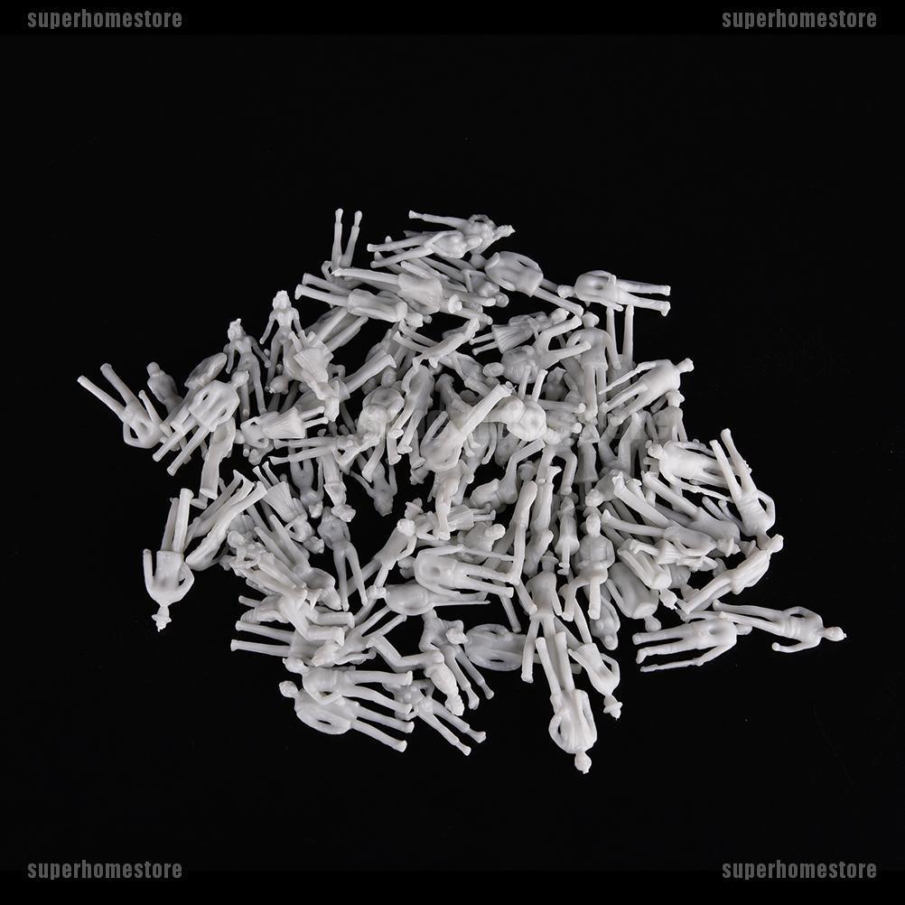 Set 100 Mô Hình Người Không Sơn Màu Trắng Tỉ Lệ 1: 100