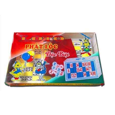 Bộ Cờ Lô Tô Phát Lộc Cao Cấp - Bộ Cờ Lô Tô Bingo 90 Số, Boardgame